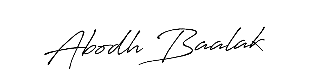 Use a signature maker to create a handwritten signature online. With this signature software, you can design (Antro_Vectra_Bolder) your own signature for name Abodh Baalak. Abodh Baalak signature style 7 images and pictures png