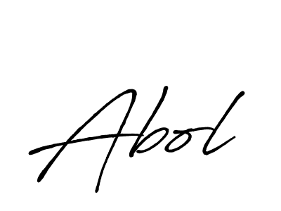 Abol stylish signature style. Best Handwritten Sign (Antro_Vectra_Bolder) for my name. Handwritten Signature Collection Ideas for my name Abol. Abol signature style 7 images and pictures png