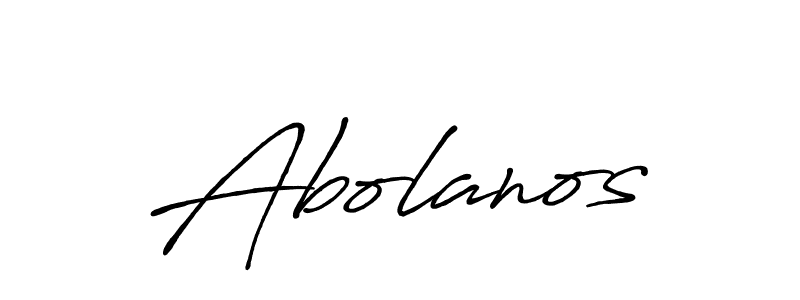 Abolanos stylish signature style. Best Handwritten Sign (Antro_Vectra_Bolder) for my name. Handwritten Signature Collection Ideas for my name Abolanos. Abolanos signature style 7 images and pictures png