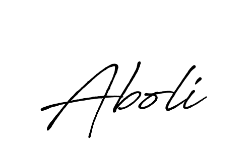 How to make Aboli name signature. Use Antro_Vectra_Bolder style for creating short signs online. This is the latest handwritten sign. Aboli signature style 7 images and pictures png