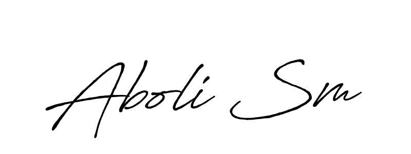 Similarly Antro_Vectra_Bolder is the best handwritten signature design. Signature creator online .You can use it as an online autograph creator for name Aboli Sm. Aboli Sm signature style 7 images and pictures png