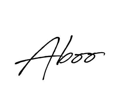 Similarly Antro_Vectra_Bolder is the best handwritten signature design. Signature creator online .You can use it as an online autograph creator for name Aboo. Aboo signature style 7 images and pictures png