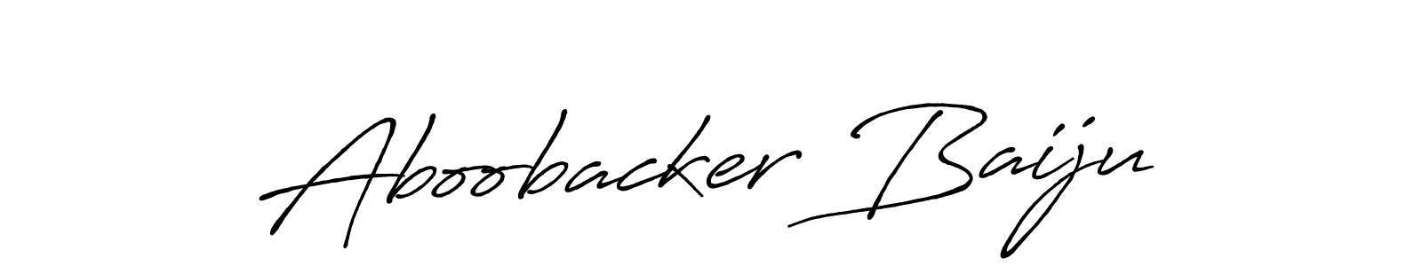 Use a signature maker to create a handwritten signature online. With this signature software, you can design (Antro_Vectra_Bolder) your own signature for name Aboobacker Baiju. Aboobacker Baiju signature style 7 images and pictures png