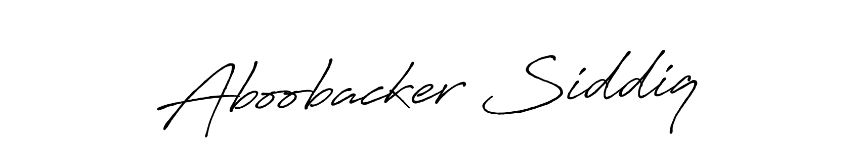 Create a beautiful signature design for name Aboobacker Siddiq. With this signature (Antro_Vectra_Bolder) fonts, you can make a handwritten signature for free. Aboobacker Siddiq signature style 7 images and pictures png