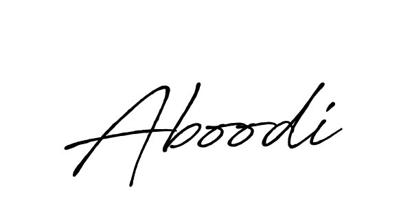 Make a beautiful signature design for name Aboodi. With this signature (Antro_Vectra_Bolder) style, you can create a handwritten signature for free. Aboodi signature style 7 images and pictures png