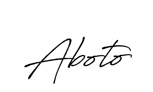 Design your own signature with our free online signature maker. With this signature software, you can create a handwritten (Antro_Vectra_Bolder) signature for name Aboto. Aboto signature style 7 images and pictures png