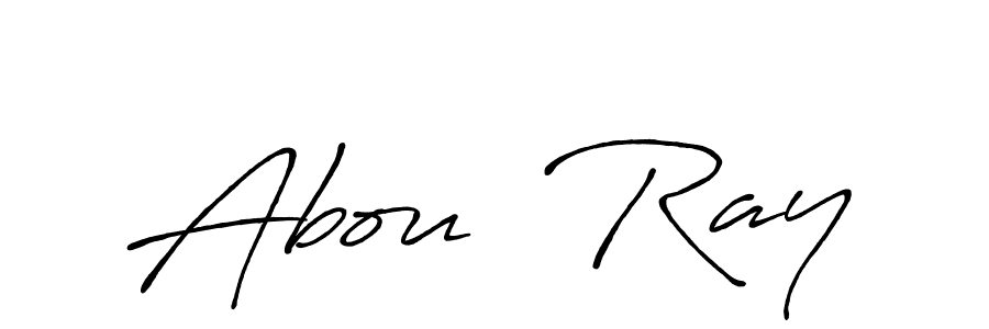 Make a beautiful signature design for name Abou  Ray. With this signature (Antro_Vectra_Bolder) style, you can create a handwritten signature for free. Abou  Ray signature style 7 images and pictures png