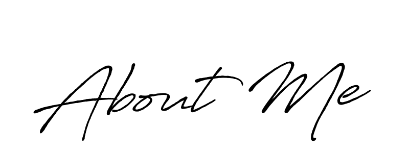 About Me stylish signature style. Best Handwritten Sign (Antro_Vectra_Bolder) for my name. Handwritten Signature Collection Ideas for my name About Me. About Me signature style 7 images and pictures png