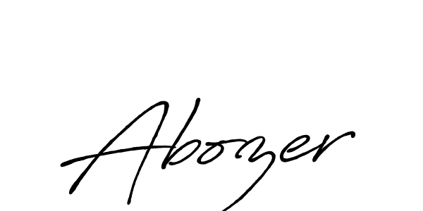 The best way (Antro_Vectra_Bolder) to make a short signature is to pick only two or three words in your name. The name Abozer include a total of six letters. For converting this name. Abozer signature style 7 images and pictures png