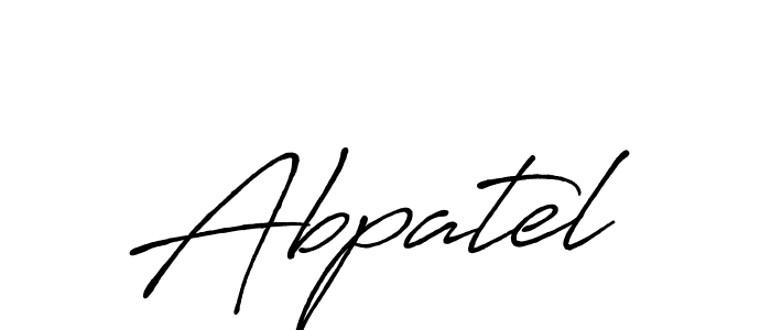 Abpatel stylish signature style. Best Handwritten Sign (Antro_Vectra_Bolder) for my name. Handwritten Signature Collection Ideas for my name Abpatel. Abpatel signature style 7 images and pictures png