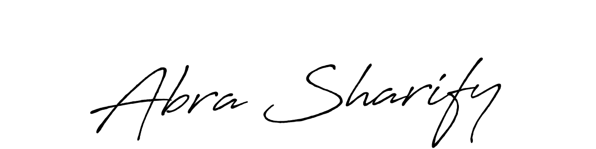 Make a beautiful signature design for name Abra Sharify. With this signature (Antro_Vectra_Bolder) style, you can create a handwritten signature for free. Abra Sharify signature style 7 images and pictures png