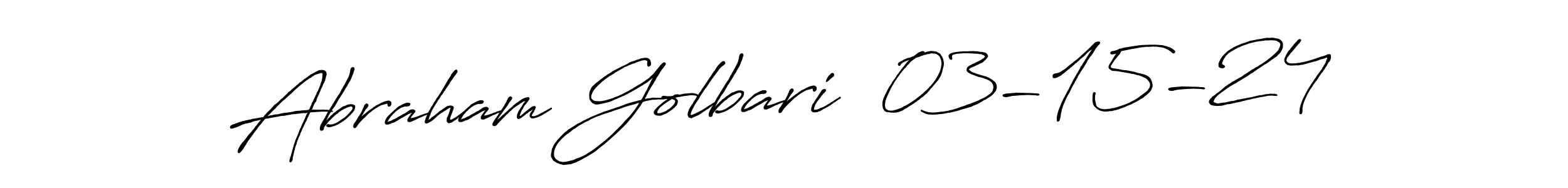 Make a beautiful signature design for name Abraham Golbari  03-15-24. Use this online signature maker to create a handwritten signature for free. Abraham Golbari  03-15-24 signature style 7 images and pictures png