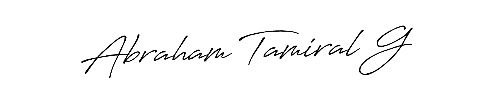 Similarly Antro_Vectra_Bolder is the best handwritten signature design. Signature creator online .You can use it as an online autograph creator for name Abraham Tamiral G. Abraham Tamiral G signature style 7 images and pictures png