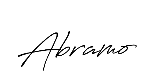 Use a signature maker to create a handwritten signature online. With this signature software, you can design (Antro_Vectra_Bolder) your own signature for name Abramo. Abramo signature style 7 images and pictures png