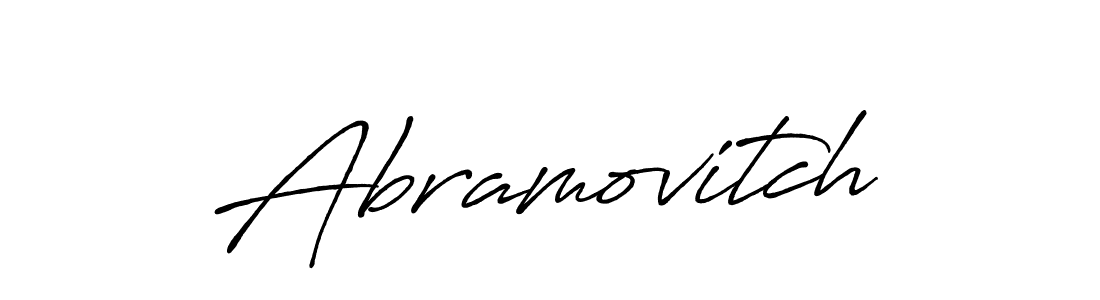 Abramovitch stylish signature style. Best Handwritten Sign (Antro_Vectra_Bolder) for my name. Handwritten Signature Collection Ideas for my name Abramovitch. Abramovitch signature style 7 images and pictures png