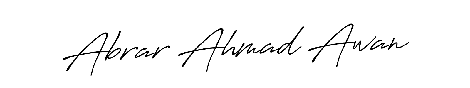 Similarly Antro_Vectra_Bolder is the best handwritten signature design. Signature creator online .You can use it as an online autograph creator for name Abrar Ahmad Awan. Abrar Ahmad Awan signature style 7 images and pictures png