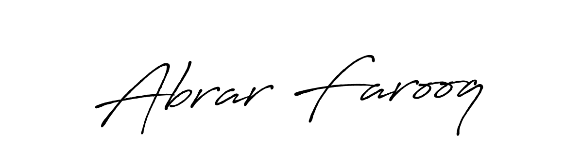 Antro_Vectra_Bolder is a professional signature style that is perfect for those who want to add a touch of class to their signature. It is also a great choice for those who want to make their signature more unique. Get Abrar Farooq name to fancy signature for free. Abrar Farooq signature style 7 images and pictures png