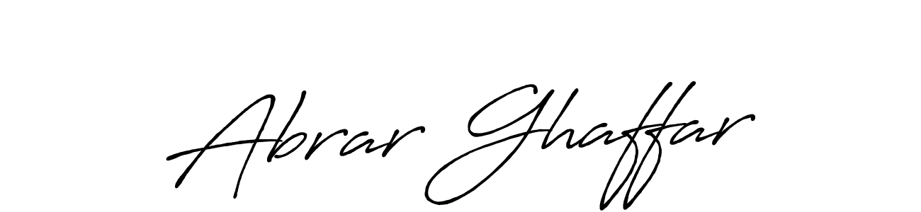 The best way (Antro_Vectra_Bolder) to make a short signature is to pick only two or three words in your name. The name Abrar Ghaffar include a total of six letters. For converting this name. Abrar Ghaffar signature style 7 images and pictures png