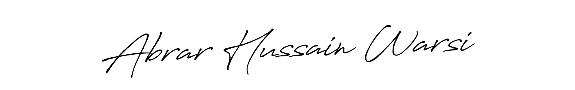 Make a beautiful signature design for name Abrar Hussain Warsi. Use this online signature maker to create a handwritten signature for free. Abrar Hussain Warsi signature style 7 images and pictures png