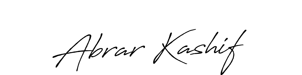 Make a beautiful signature design for name Abrar Kashif. With this signature (Antro_Vectra_Bolder) style, you can create a handwritten signature for free. Abrar Kashif signature style 7 images and pictures png