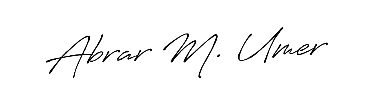 Make a beautiful signature design for name Abrar M. Umer. Use this online signature maker to create a handwritten signature for free. Abrar M. Umer signature style 7 images and pictures png