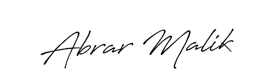 The best way (Antro_Vectra_Bolder) to make a short signature is to pick only two or three words in your name. The name Abrar Malik include a total of six letters. For converting this name. Abrar Malik signature style 7 images and pictures png