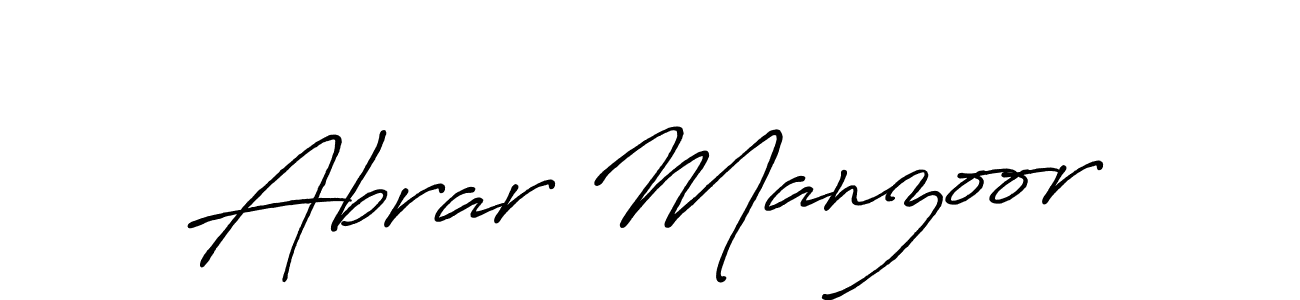 Similarly Antro_Vectra_Bolder is the best handwritten signature design. Signature creator online .You can use it as an online autograph creator for name Abrar Manzoor. Abrar Manzoor signature style 7 images and pictures png