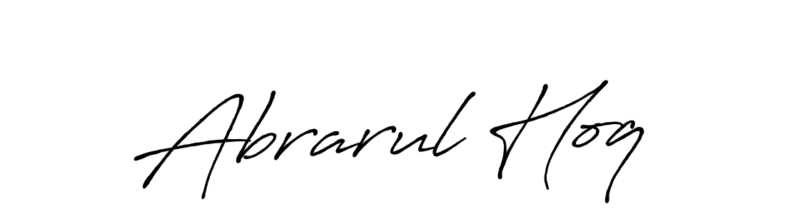 Also You can easily find your signature by using the search form. We will create Abrarul Hoq name handwritten signature images for you free of cost using Antro_Vectra_Bolder sign style. Abrarul Hoq signature style 7 images and pictures png