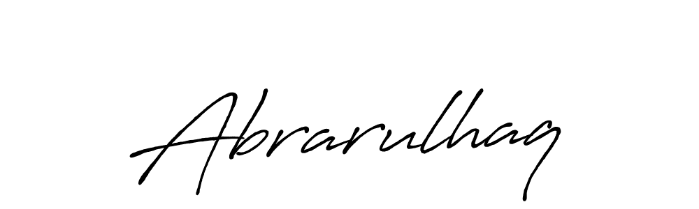 Make a beautiful signature design for name Abrarulhaq. With this signature (Antro_Vectra_Bolder) style, you can create a handwritten signature for free. Abrarulhaq signature style 7 images and pictures png