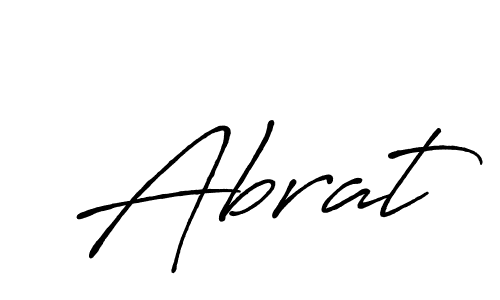 Abrat stylish signature style. Best Handwritten Sign (Antro_Vectra_Bolder) for my name. Handwritten Signature Collection Ideas for my name Abrat. Abrat signature style 7 images and pictures png