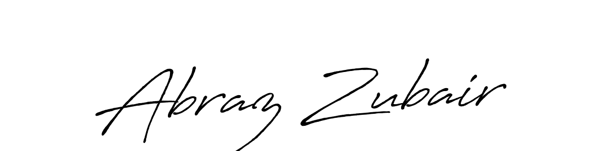 How to make Abraz Zubair signature? Antro_Vectra_Bolder is a professional autograph style. Create handwritten signature for Abraz Zubair name. Abraz Zubair signature style 7 images and pictures png