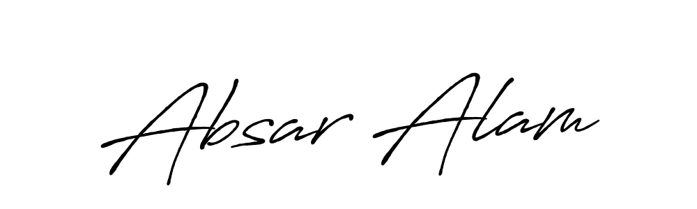 Also You can easily find your signature by using the search form. We will create Absar Alam name handwritten signature images for you free of cost using Antro_Vectra_Bolder sign style. Absar Alam signature style 7 images and pictures png