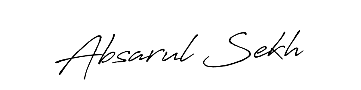 Also we have Absarul Sekh name is the best signature style. Create professional handwritten signature collection using Antro_Vectra_Bolder autograph style. Absarul Sekh signature style 7 images and pictures png