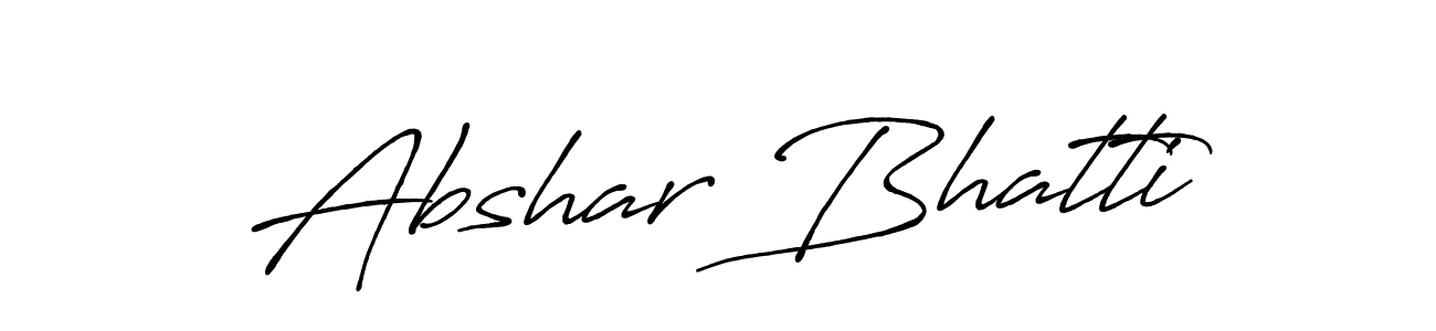 Also You can easily find your signature by using the search form. We will create Abshar Bhatti name handwritten signature images for you free of cost using Antro_Vectra_Bolder sign style. Abshar Bhatti signature style 7 images and pictures png