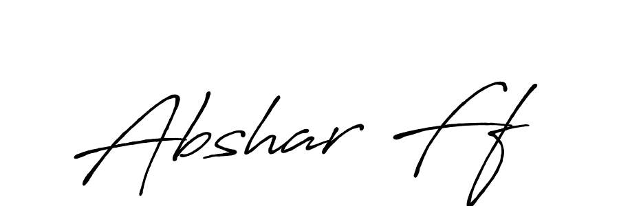 Design your own signature with our free online signature maker. With this signature software, you can create a handwritten (Antro_Vectra_Bolder) signature for name Abshar Ff. Abshar Ff signature style 7 images and pictures png