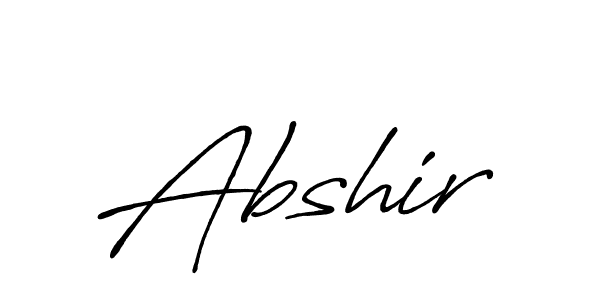 Also we have Abshir name is the best signature style. Create professional handwritten signature collection using Antro_Vectra_Bolder autograph style. Abshir signature style 7 images and pictures png