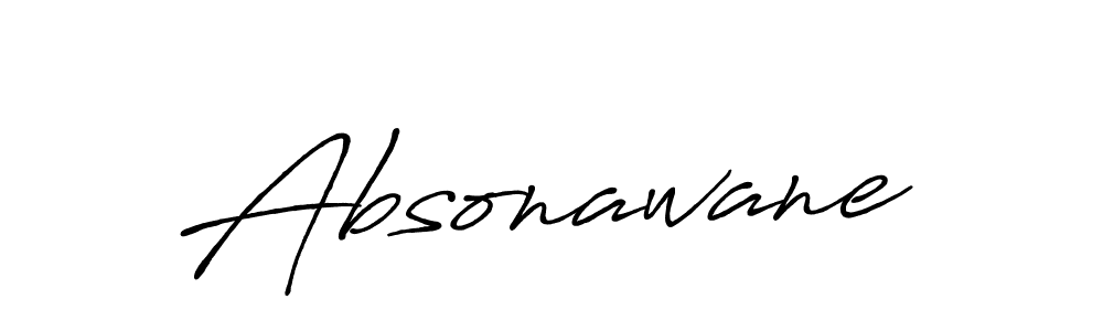 Make a beautiful signature design for name Absonawane. With this signature (Antro_Vectra_Bolder) style, you can create a handwritten signature for free. Absonawane signature style 7 images and pictures png