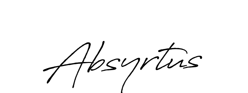 Design your own signature with our free online signature maker. With this signature software, you can create a handwritten (Antro_Vectra_Bolder) signature for name Absyrtus. Absyrtus signature style 7 images and pictures png