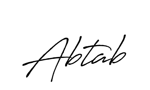 Make a beautiful signature design for name Abtab. With this signature (Antro_Vectra_Bolder) style, you can create a handwritten signature for free. Abtab signature style 7 images and pictures png