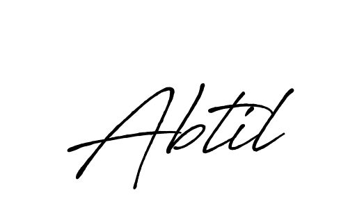 How to Draw Abtil signature style? Antro_Vectra_Bolder is a latest design signature styles for name Abtil. Abtil signature style 7 images and pictures png