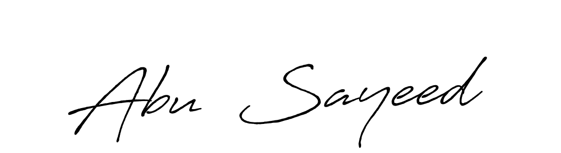 Design your own signature with our free online signature maker. With this signature software, you can create a handwritten (Antro_Vectra_Bolder) signature for name Abu  Sayeed. Abu  Sayeed signature style 7 images and pictures png