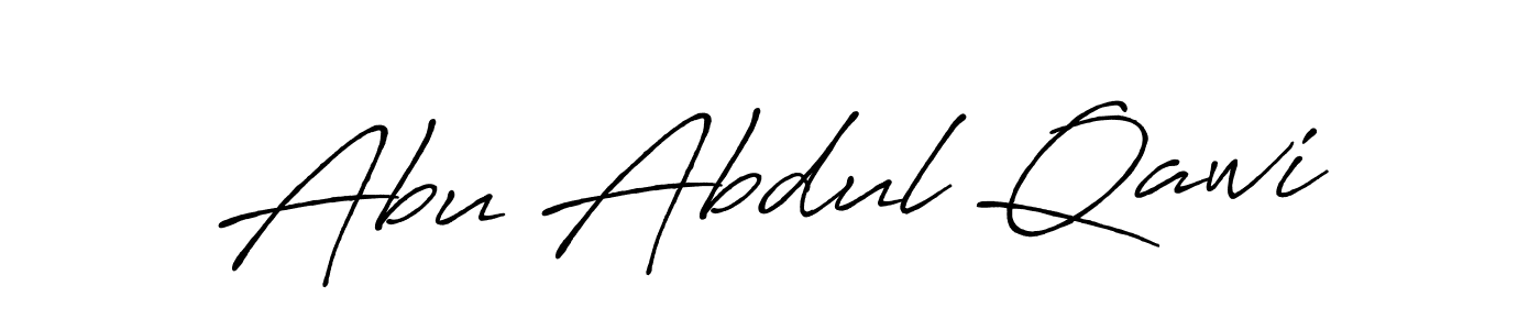 Also we have Abu Abdul Qawi name is the best signature style. Create professional handwritten signature collection using Antro_Vectra_Bolder autograph style. Abu Abdul Qawi signature style 7 images and pictures png