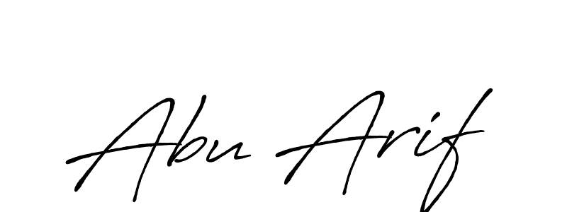 Create a beautiful signature design for name Abu Arif. With this signature (Antro_Vectra_Bolder) fonts, you can make a handwritten signature for free. Abu Arif signature style 7 images and pictures png