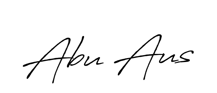 Also You can easily find your signature by using the search form. We will create Abu Aus name handwritten signature images for you free of cost using Antro_Vectra_Bolder sign style. Abu Aus signature style 7 images and pictures png