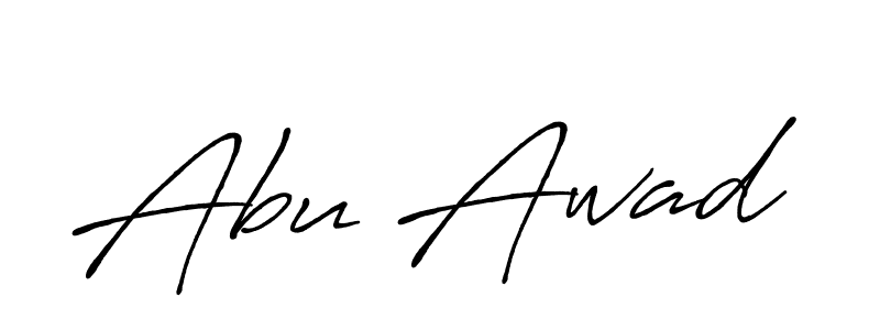 Make a beautiful signature design for name Abu Awad. With this signature (Antro_Vectra_Bolder) style, you can create a handwritten signature for free. Abu Awad signature style 7 images and pictures png