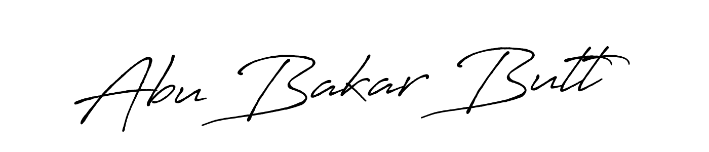 Also we have Abu Bakar Butt name is the best signature style. Create professional handwritten signature collection using Antro_Vectra_Bolder autograph style. Abu Bakar Butt signature style 7 images and pictures png