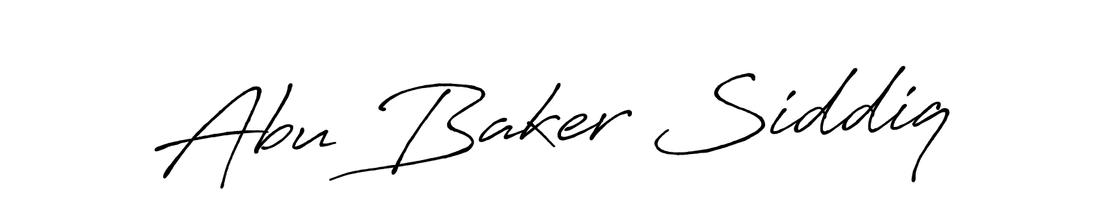 Create a beautiful signature design for name Abu Baker Siddiq. With this signature (Antro_Vectra_Bolder) fonts, you can make a handwritten signature for free. Abu Baker Siddiq signature style 7 images and pictures png