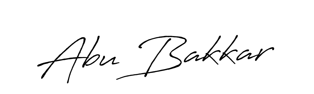 Create a beautiful signature design for name Abu Bakkar. With this signature (Antro_Vectra_Bolder) fonts, you can make a handwritten signature for free. Abu Bakkar signature style 7 images and pictures png