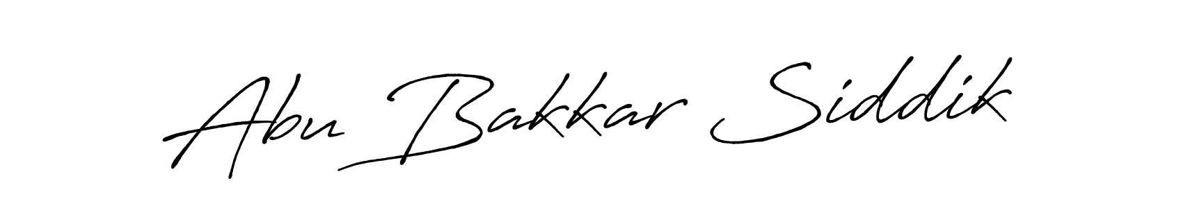 Design your own signature with our free online signature maker. With this signature software, you can create a handwritten (Antro_Vectra_Bolder) signature for name Abu Bakkar Siddik. Abu Bakkar Siddik signature style 7 images and pictures png