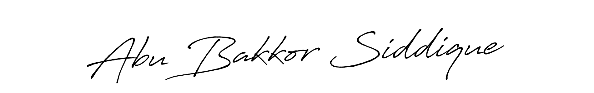 How to make Abu Bakkor Siddique name signature. Use Antro_Vectra_Bolder style for creating short signs online. This is the latest handwritten sign. Abu Bakkor Siddique signature style 7 images and pictures png